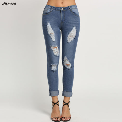 Mid Waist Skinny Jeans