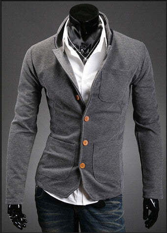 Mens Stand Collar Blazer